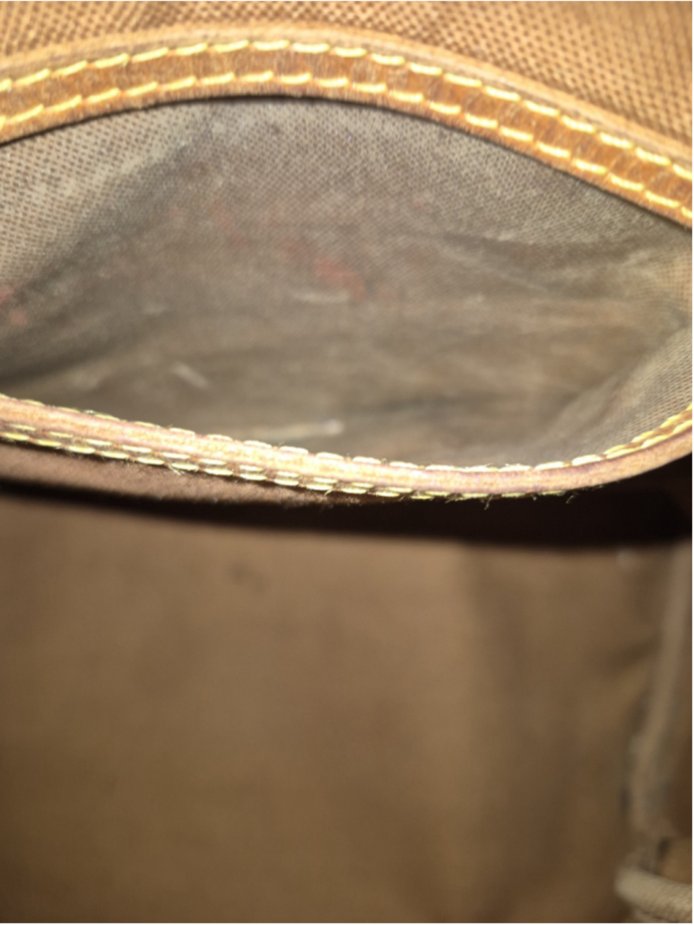 Louis Vuitton Monogram Canvas Satchel in Brown and Tan Leather Trim Vintage - Picture 7 of 12